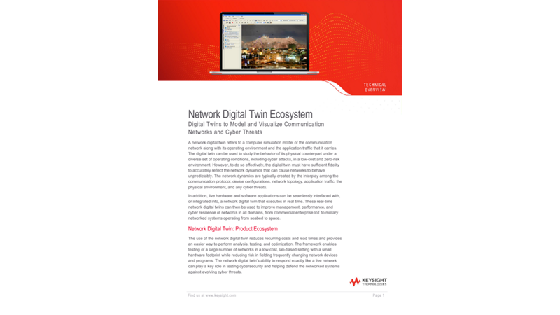 Unlocking Network Resilience with Keysight's Network Digital Twin Ecosystem